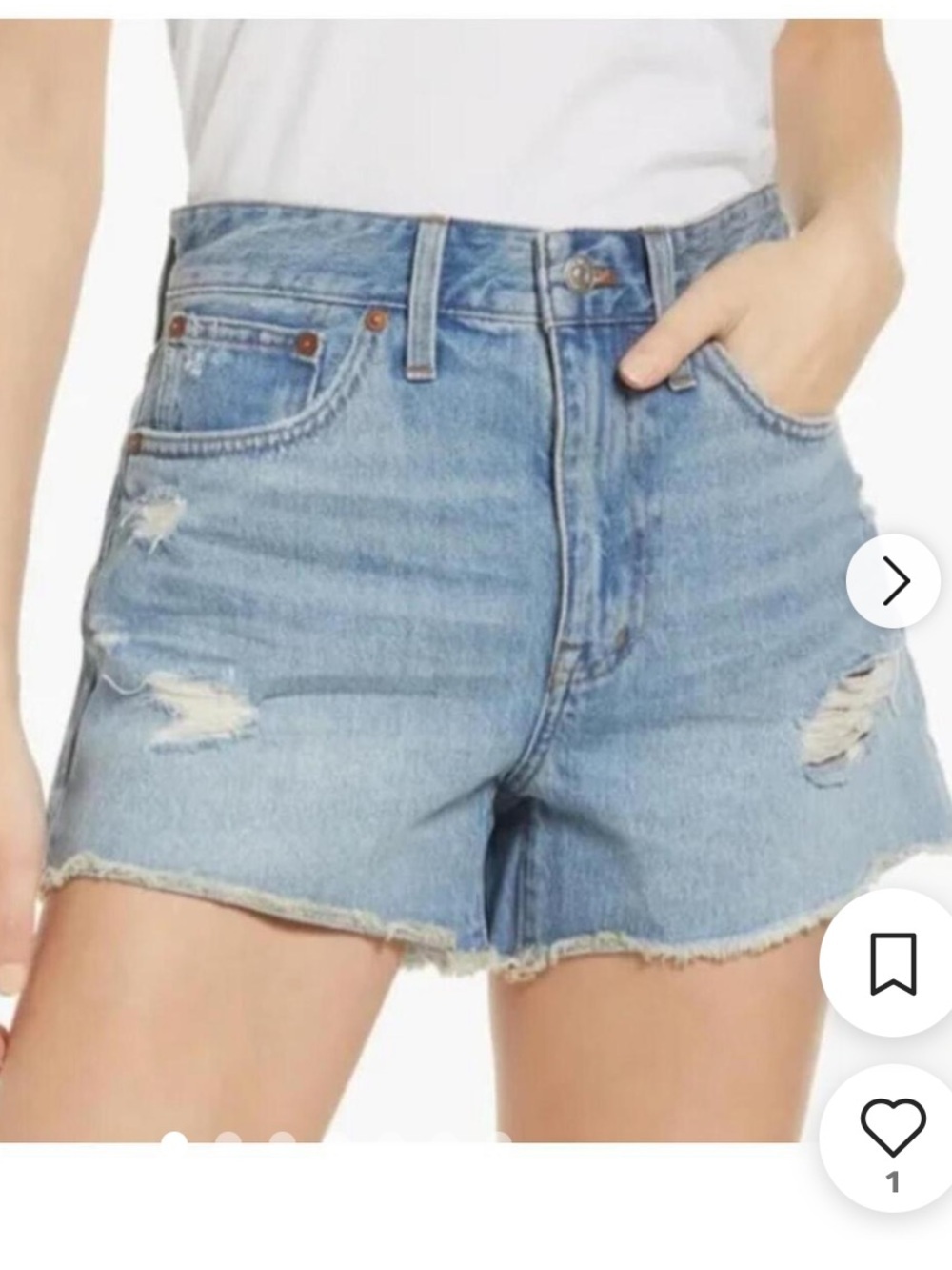 Madewell Relaxed Denim Button Fly Shorts Size 27